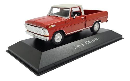 Miniatura Ford F100 Vermelho 1978 Metal 1:43