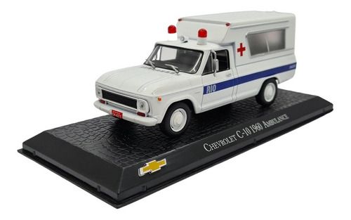Miniatura Chevrolet C10 1960 Ambulância Rio Metal 1:43