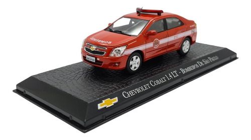 Miniatura Chevrolet Cobalt 1.4 Lt Bombeiros Sp Metal 1:43