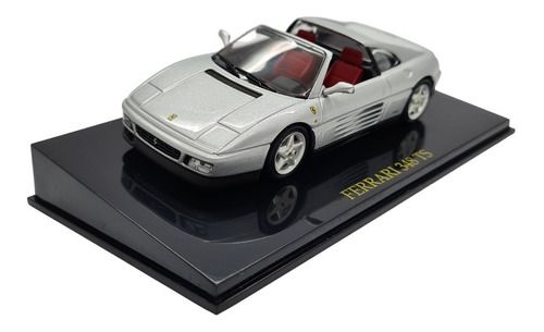 Miniatura Ferrari 348 Ts Prata Coleção Metal 1:43
