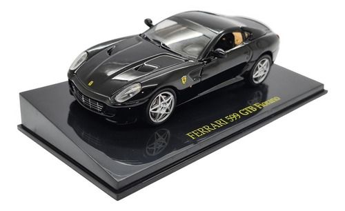 Miniatura Ferrari 599 Gtb Fiorano Preto Coleção Metal 1:43