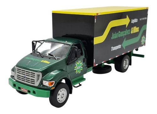 Miniatura Caminhão Ford 12000 Baú Transportes Metal 1:43