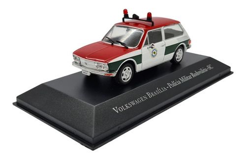 Miniatura Volkswagen Brasilia Policia Militar Rod Metal 1:43
