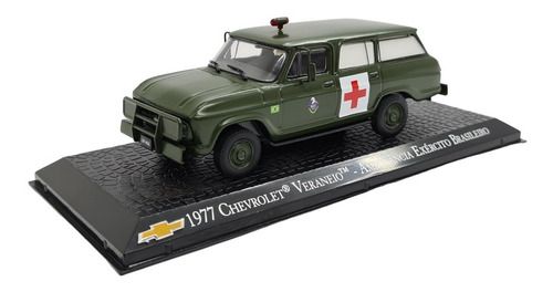 Miniatura Chevrolet Veraneio Ambulância Exército Metal 1:43