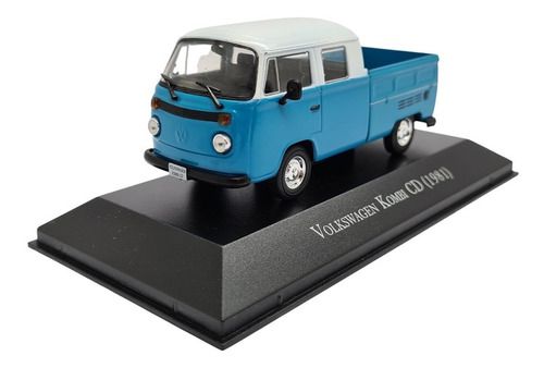 Miniatura Volkswagen Kombi Cd 1981 Pickup Azul Metal 1:43