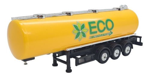 Miniatura Carreta 3 Eixos Tanque Com Engate 1:64