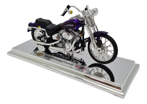 Miniatura Moto Harley Davidson Fxsts Springer Softail 1:18