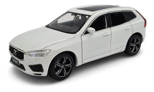 Miniatura Volvo Xc60 T5 Branco Acende Luz E Som 1:32