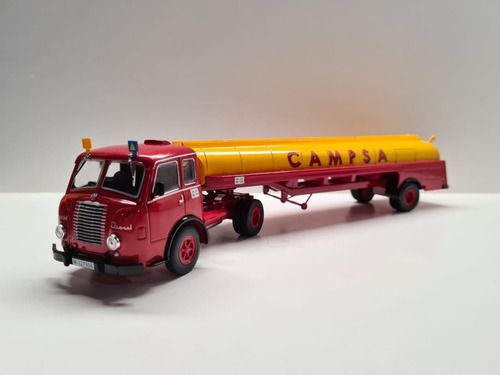 Miniatura Caminhão Articulado Pegaso Mofletes Vermelho 1:43