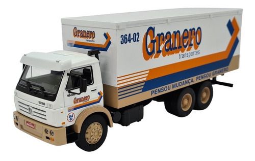 Miniatura Caminhão Volkswagen 15-180 Baú Truck Mudança 1:43