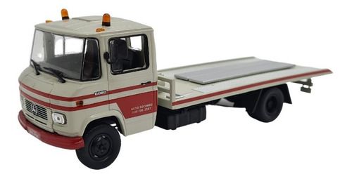Miniatura Caminhão Mercedes Benz 608 D Guincho Prancha 1:43