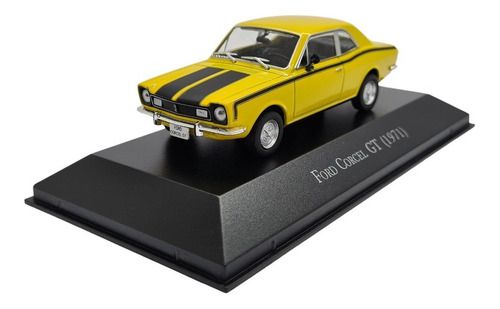 Miniatura Ford Corcel Gt 1971 Amarelo Inesquecíveis 1:43