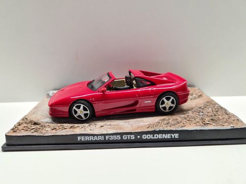 Miniatura Ferrari F355 Gts Goldeneye Vermelho 007 Metal 1:43