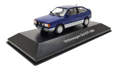 Miniatura Coleção Volkswagen Nº 04 Gol Gti 1989 Azul 1:43