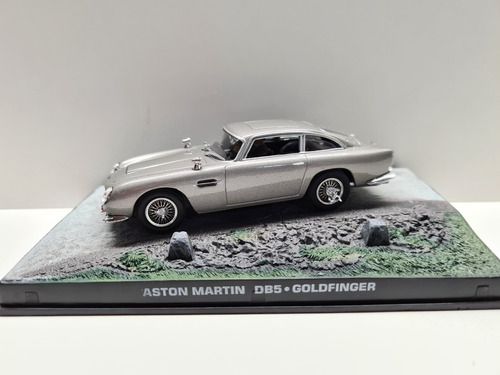 Miniatura Aston Martin Db5 Goldfinger 007 Prata Metal 1:43