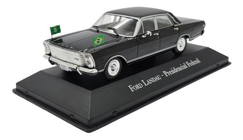 Miniatura Ford Landau Preto Presidencial Federal Metal 1:43