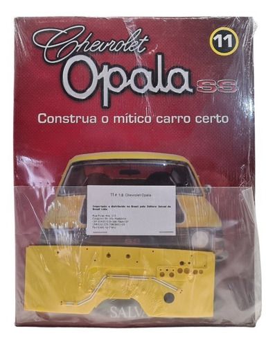Fascículo Nº 11 Chevrolet Opala Ss Amarelo Metal Salvat 1:8