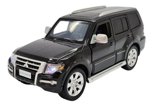 Miniatura Mitsubishi Pajero Full Preto Acende Luz E Som 1:32