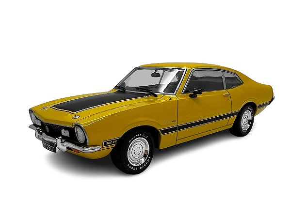 Miniatura Ford Maverick Gt 302-v8 1974 Amarelo Metal 1:24
