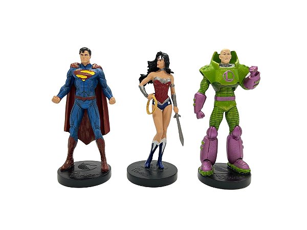 Miniatura Dc Comics Superman Mulher Maravilha LexLuthor 1:16