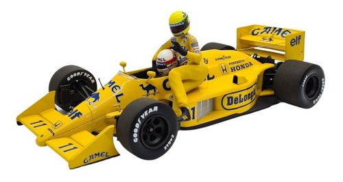 Miniatura Lotus Honda 99t Ayrton Senna Nakajima 1987 1:18