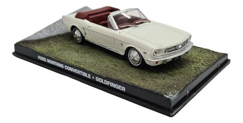 Miniatura Ford Mustang Conversível Branco 007 Goldfinge 1:43