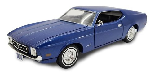 Miniatura Ford Mustang Sportsroof Mach 1971 Azul Metal 1:24