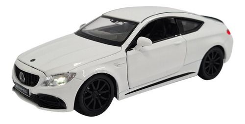 Miniatura Mercedes Benz C63 Amg Branco Acende Luz/som 1:32