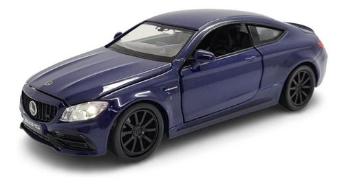 Miniatura Mercedes Benz C63 Amg Azul Acende Luz/som 1:32