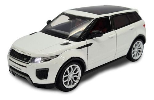 Miniatura Land Rover Evoque Branco Acende Luz E Som 1:32
