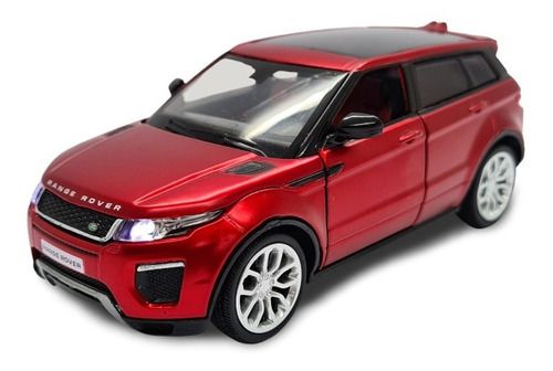 Miniatura Land Rover Evoque Vermelho Acende Luz E Som 1:32