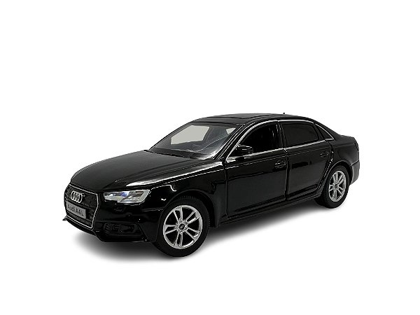 Miniatura Audi A4 Preto Acende Luz E Som Metal 1:32