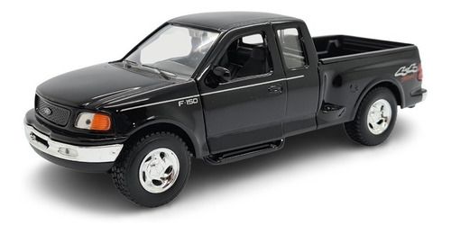 Miniatura Ford F150 4x4 Sport Preto Metal Welly 1:24