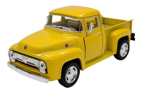 Miniatura Ford F100 Pickup Amarelo Metal 1:38