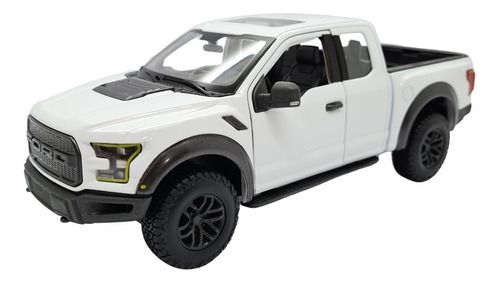 Miniatura Ford F150 Raptor 2017 Branco Metal Maisto 1:24