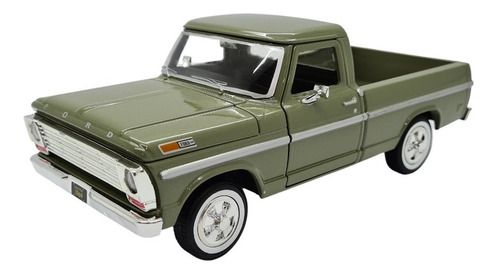 Miniatura Ford F100 1969 Pickup Verde Metal 1:24