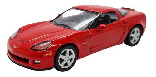 Miniatura Chevrolet Corvette C6 Z06 2007 Vermelho Metal 1:36