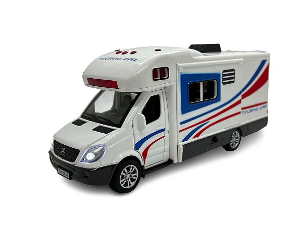 Miniatura Mercedes Benz Sprinter Touring Acende Luz Som 1:32