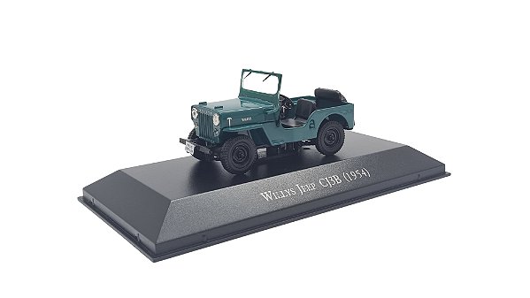 Miniatura Willys Jeep Cj3b 1954 Verde Metal Brasileiros 1:43