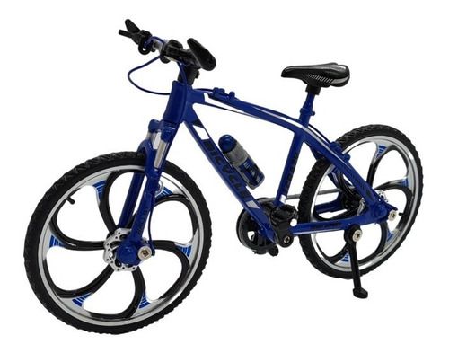 Miniatura Bicicleta Speed Mountain Bike Azul Metal 1:10