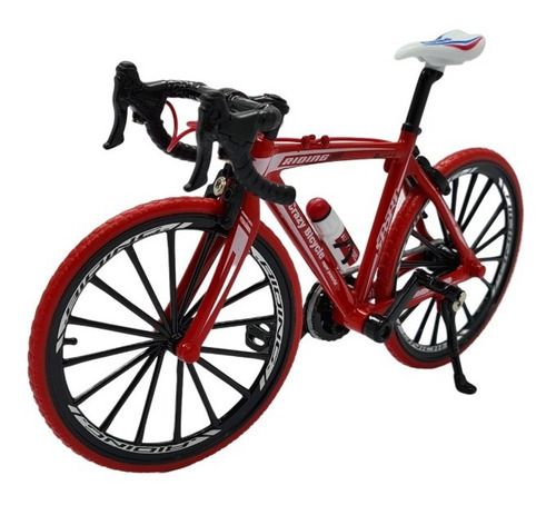 Miniatura Bicicleta Speed Mountain Bike Vermelho Cast 1:10