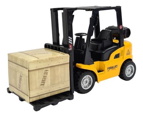 Miniatura Empilhadeira Amarelo Metal Escala 1:32