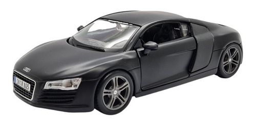 Miniatura Audi R8 Preto Fosco Maisto Metal 1:24