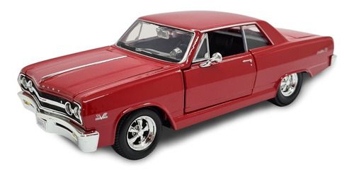 Miniatura Chevrolet Malibu Ss 1965 Vermelho Maisto 1:24