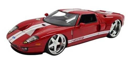 Miniatura Ford Gt Vermelho Metal Jada 1:24