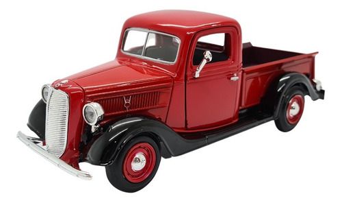 Miniatura Ford Pickup 1937 V8 Vermelho Metal 1:24