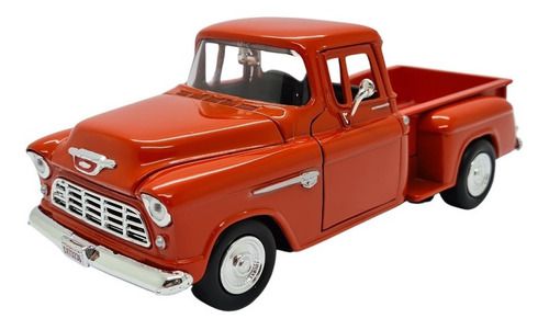 Miniatura Chevrolet Pickup 1955 Laranja Metal 1:24