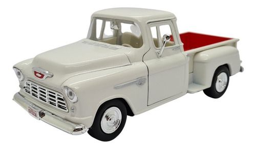 Miniatura Chevrolet Pickup 1955 Branco Metal 1:24