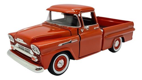 Miniatura Chevrolet Chevy Apache 1958 Fleetside Laranja 1:24