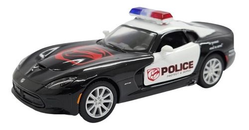 Miniatura Dodge Viper Srt Gts 2013 Policia Metal 1:36